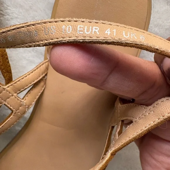 Market & Spruce Women's Irene Strappy Sandal Cognac Size US: 10 - Picture 6 of 7